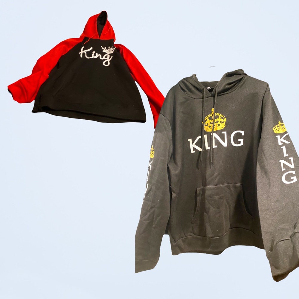 2 Multi color hoodies. Size XXL, black, red, yellow(gold) & white. Gentl…